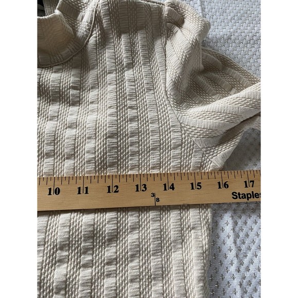 Free People Party in the Back Top Mock Neck Open Back Scarf Cream blue - Picture 12 of 16